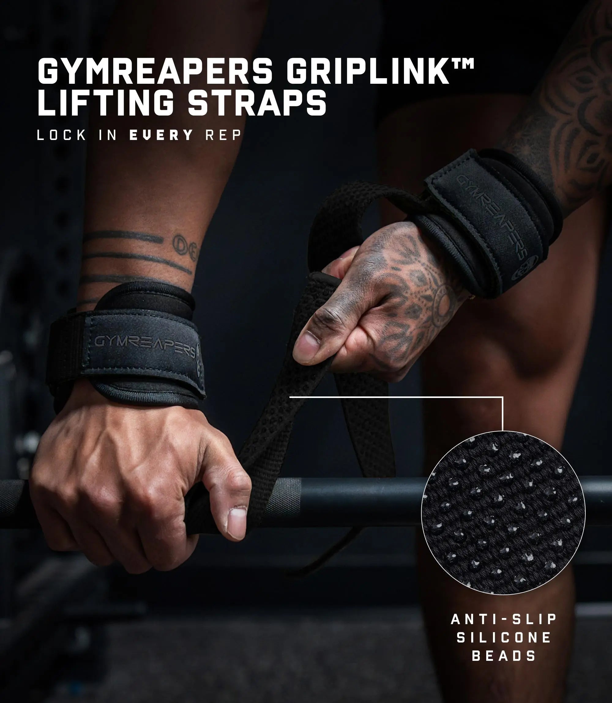 GymReapers Lifting Strap + Cuff/D Ring
